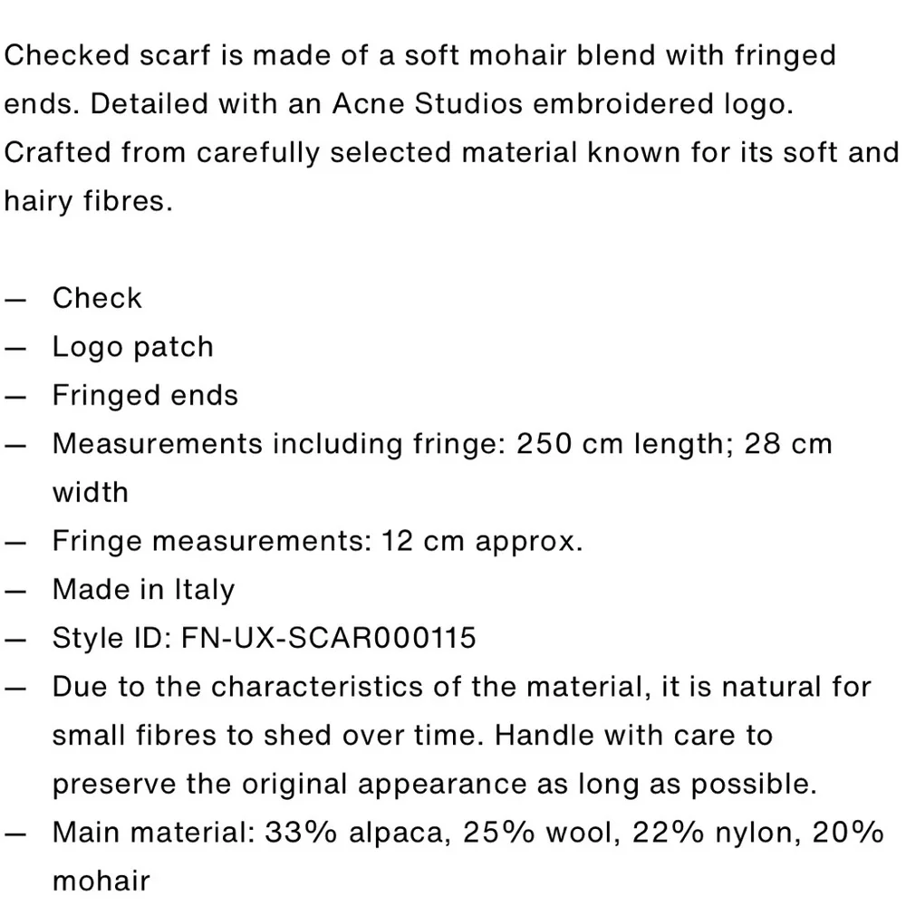 ACNE STUDIOS Checkered Mohair Scarf - Picture 8 of 8